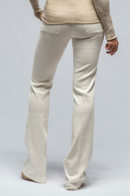 Selma Stretch Cord Flare Pant In White