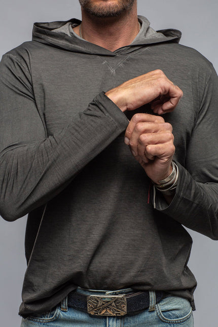 Ventura Hooded Tee in Charcoal
