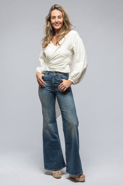 Peasant Blouse Top In Ivory