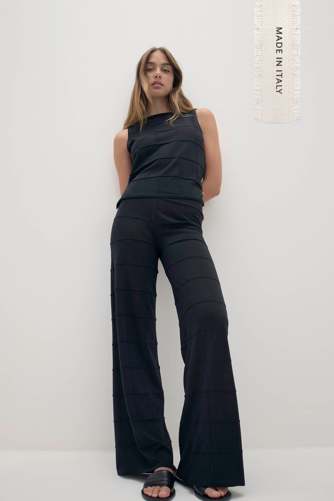 AMALFI MERINO BLEND WIDE-LEG PANT