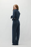 NAPLES DENIM CASHMERE WIDE LEG PANTS