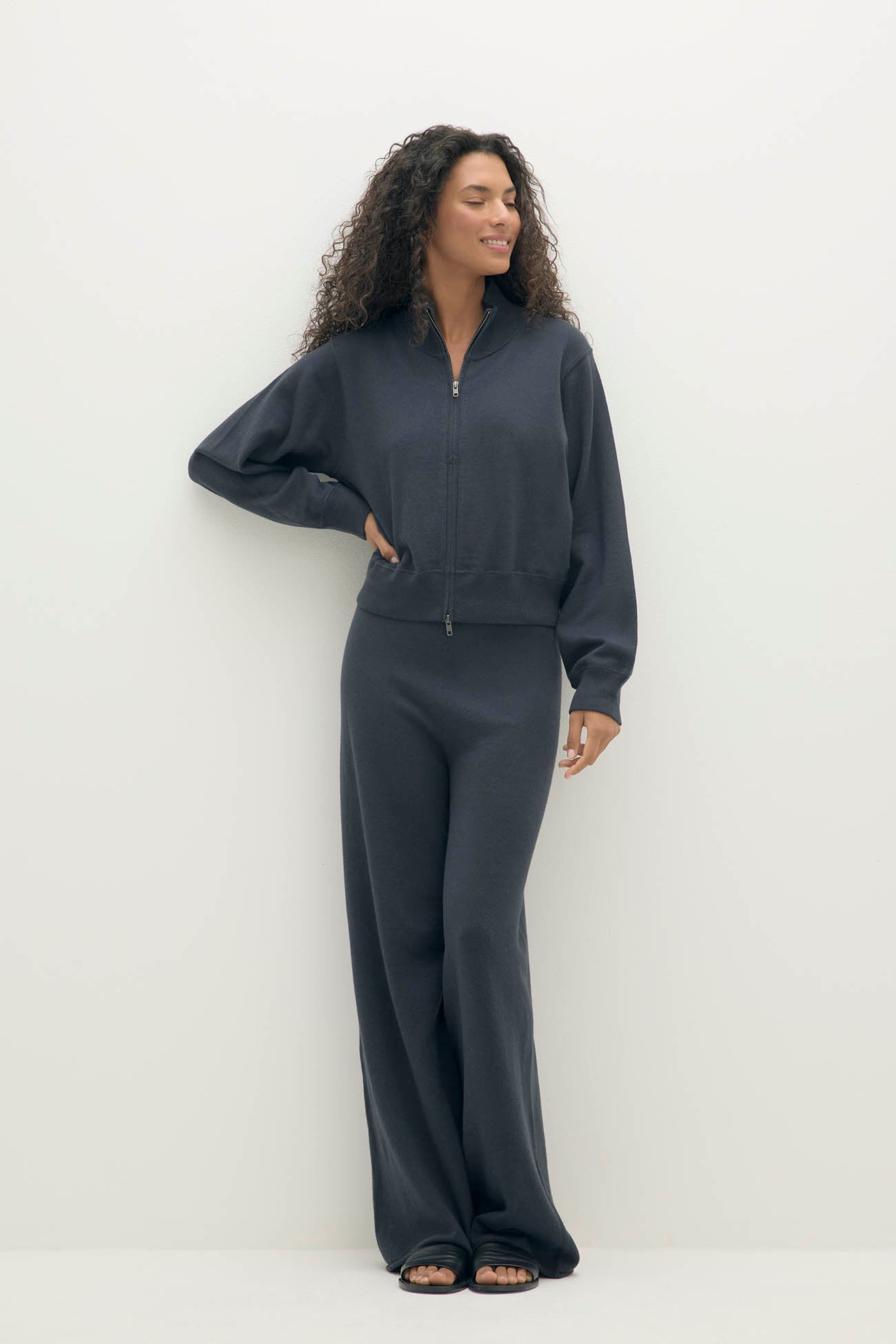 ALINA COTTON CASHMERE TRACK JACKET