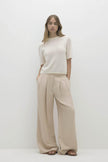 LEYNA SILK LINEN WIDE LEG PANT