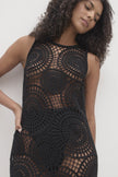 ALESSANDRA CROCHET CASHMERE BLEND DRESS