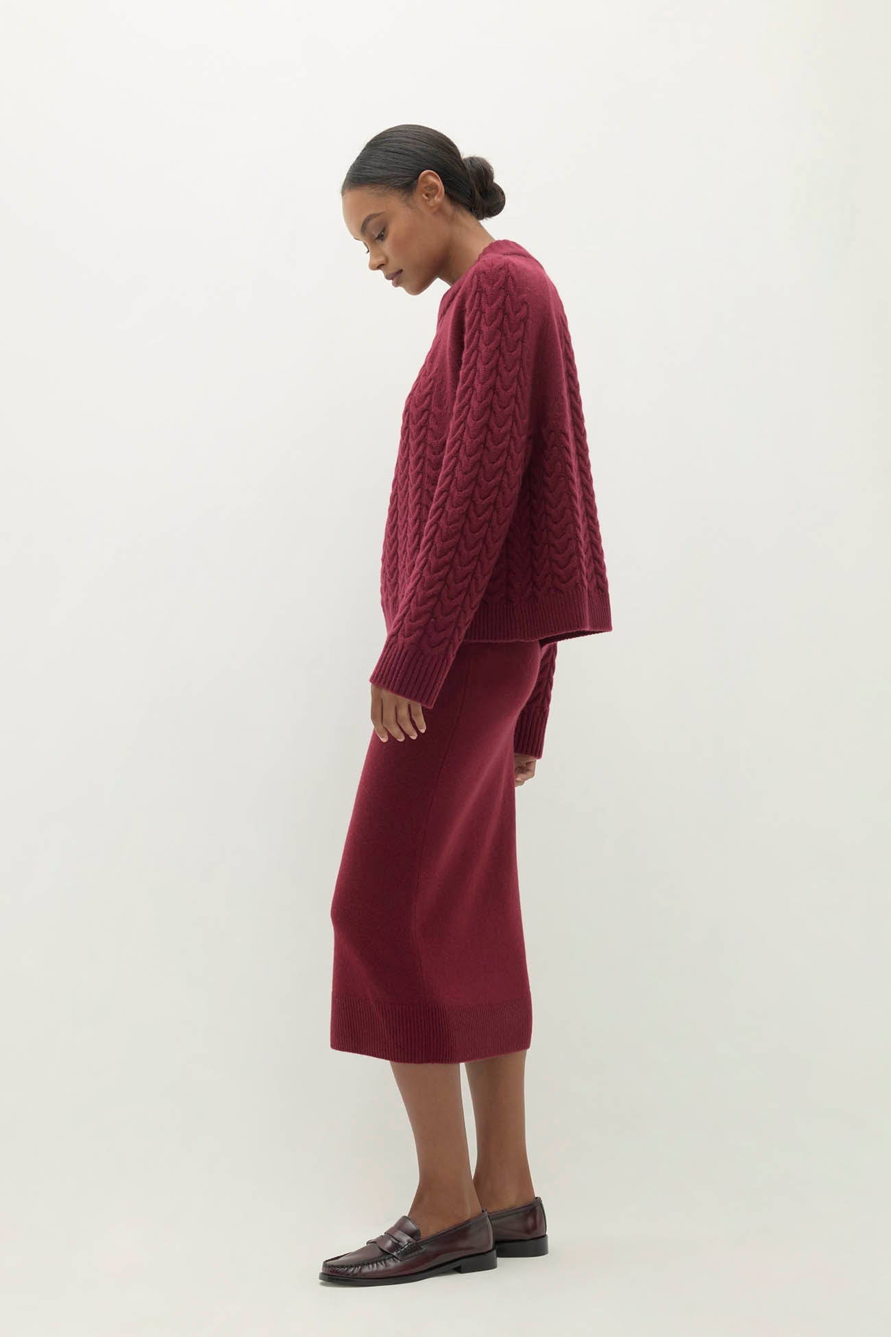 BAILEY CABLEKNIT MOCK NECK