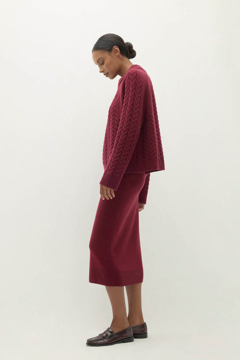 BAILEY CABLEKNIT MOCK NECK