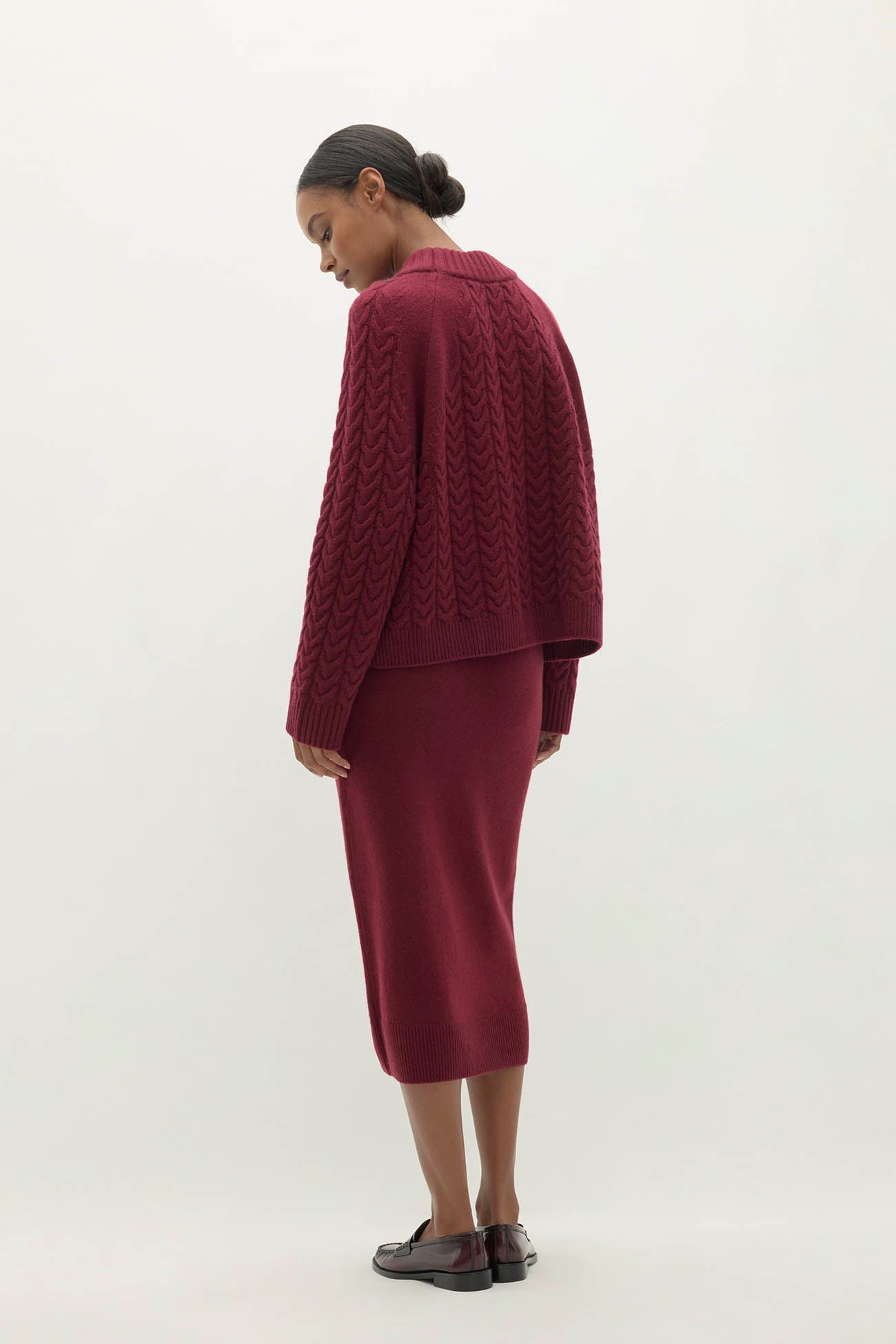 BAILEY CABLEKNIT MOCK NECK