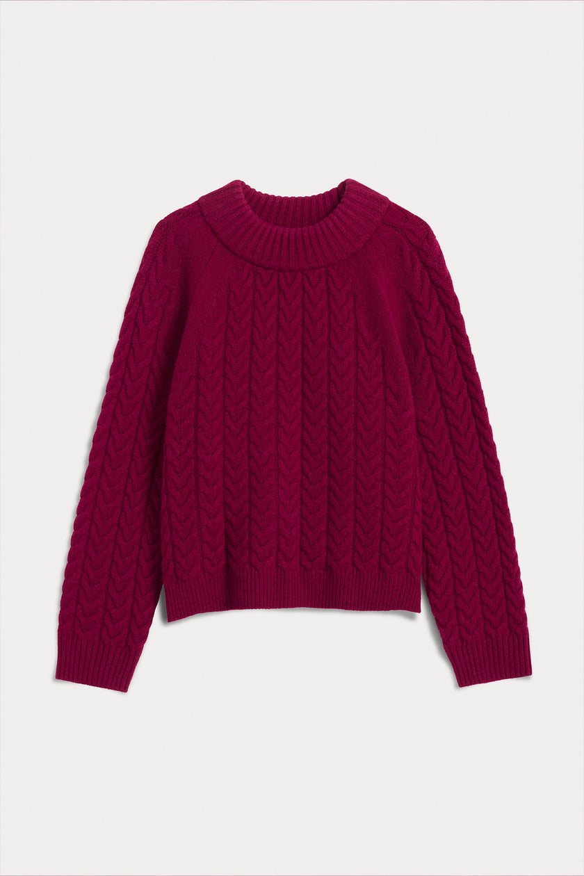 BAILEY CABLEKNIT MOCK NECK