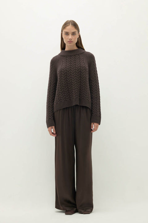 BAILEY CABLEKNIT MOCK NECK
