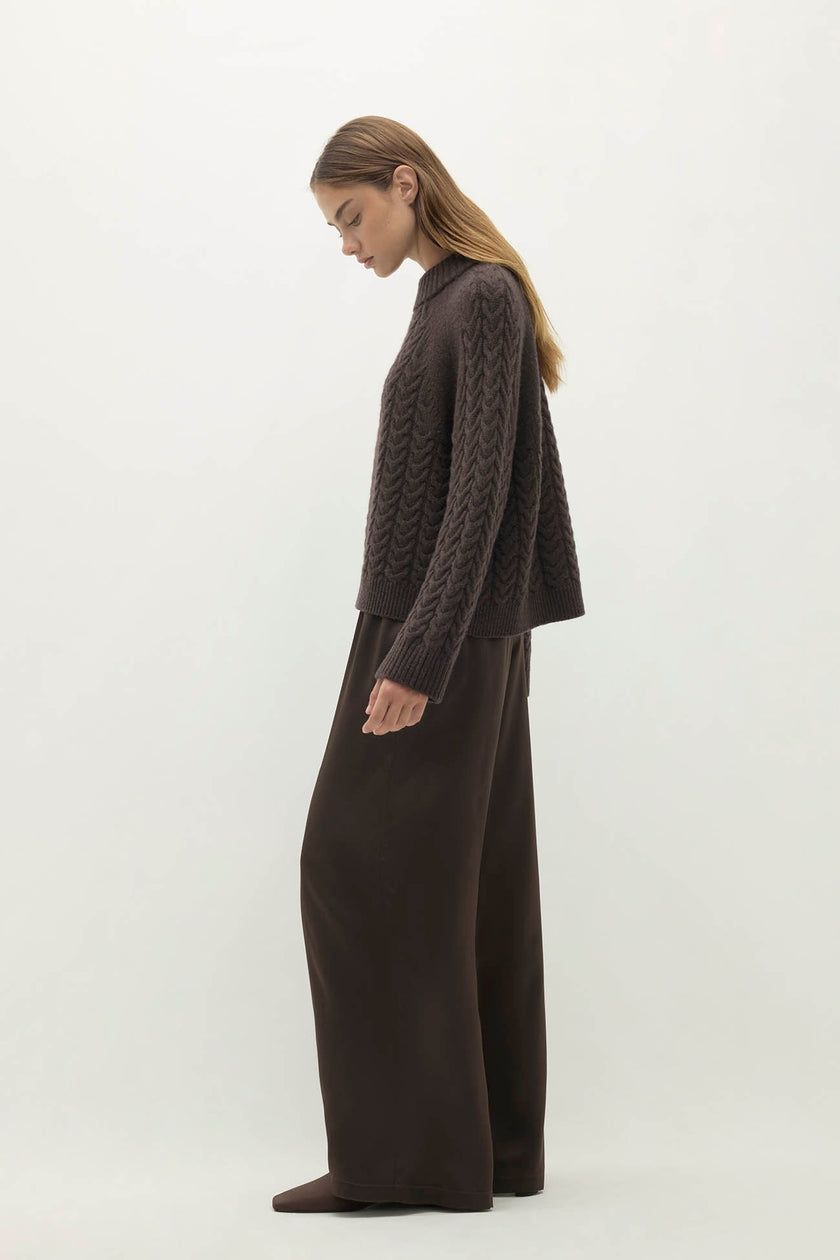 BAILEY CABLEKNIT MOCK NECK
