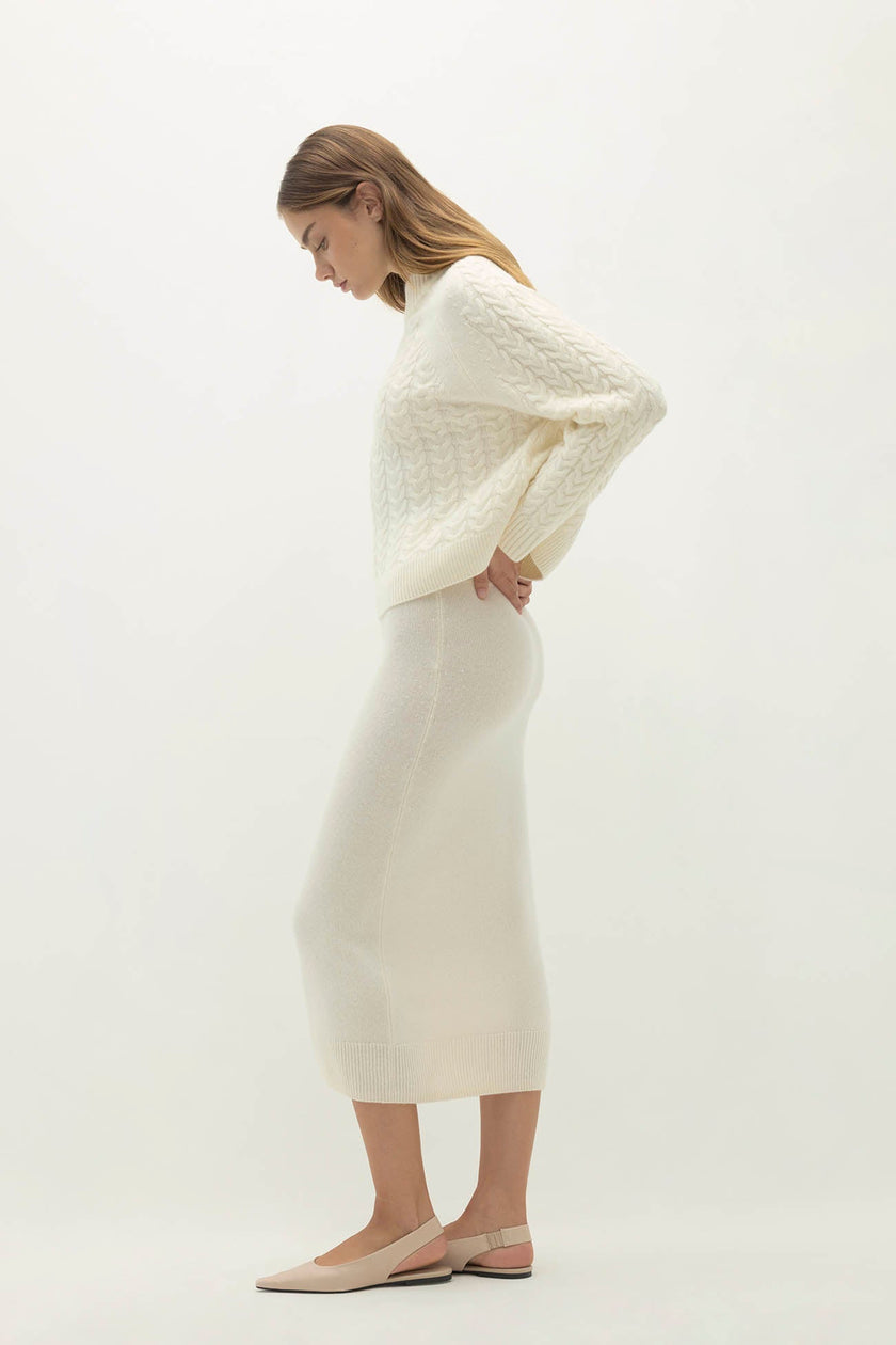 BAILEY CABLEKNIT MOCK NECK