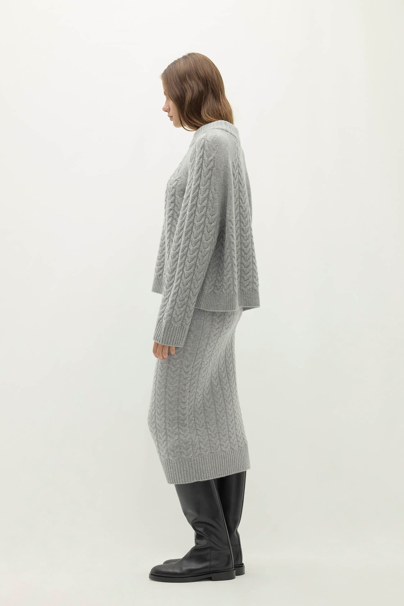 BAILEY CABLEKNIT MOCK NECK
