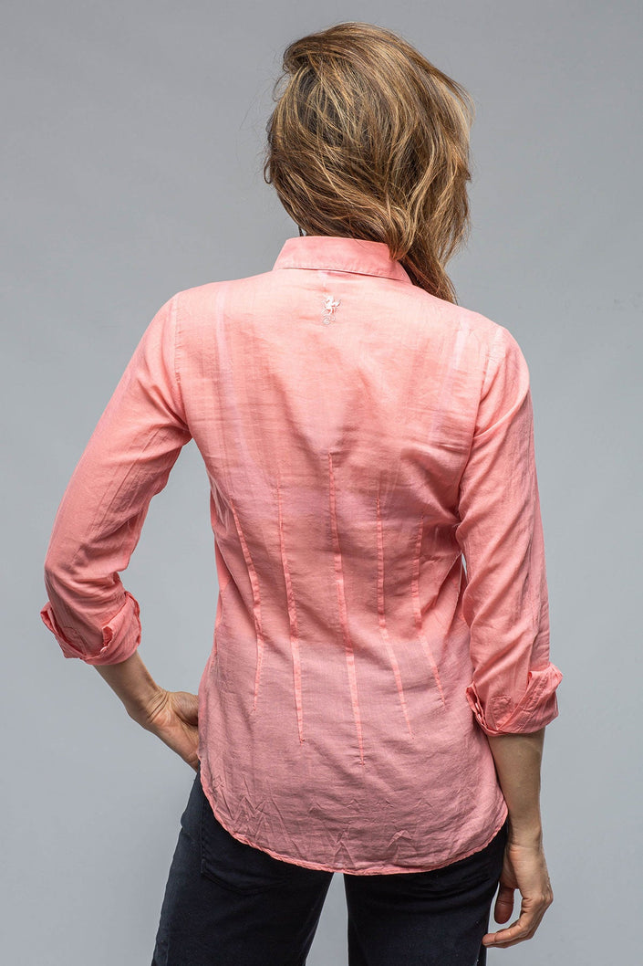 Dessina Darted Shirt In Coral