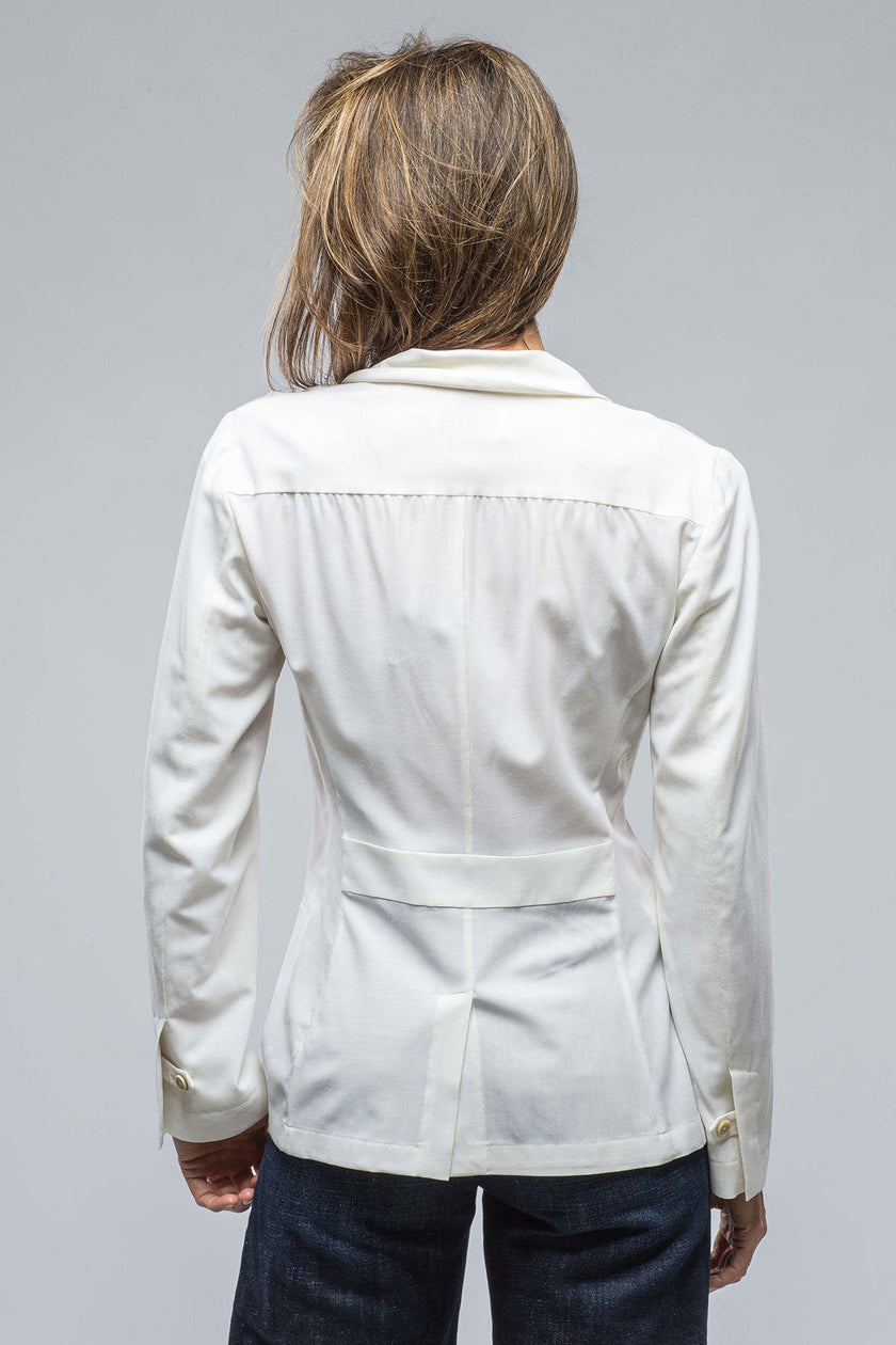 Adeline Gauze Blazer In White
