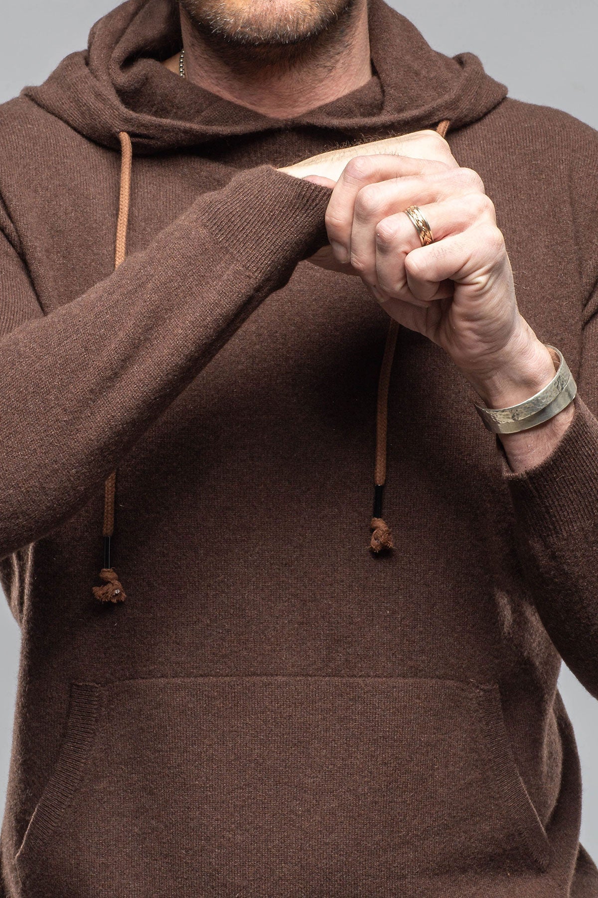 Florio II Cashmere Hoodie In Chocolate